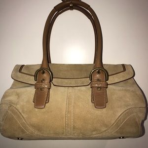 NEW Coach suede bag